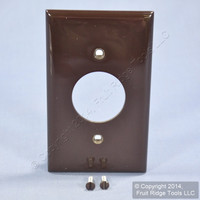 Leviton Brown 1.406" UNBREAKABLE 1-Gang Receptacle Wallplate Outlet Cover 80704