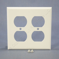 Mulberry White Standard 2-Gang Painted Metal Receptacle Wallplate Duplex Outlet Cover 86102
