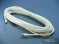 Leviton White 50 Ft Coaxial Video Cable F-Type RG6 Shielded C5858-50