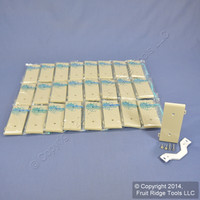 25 Leviton Ivory UNBREAKABLE Nylon Blank Center Panel Sectional Cover Strap Mount Wallplates PSC14-I