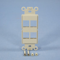 Cooper Gray 4-Port 110 Style Decorator Mounting Strap Wallplate Cover 5524-5EGY