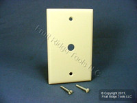 New Leviton Almond Phone Cable Wallplate Telephone Cover Plate .406" Hole 82013