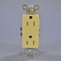 Pass & Seymour Ivory Tamper Resistant Decorator Receptacle Outlet 15A 885TR-I Bulk