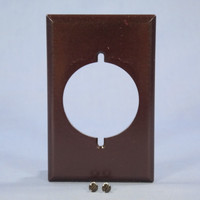 Cooper Brown Range Outlet Standard Cover Welder Dryer 2.156" Receptacle Wallplate 2068B