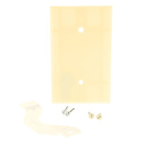 Leviton Ivory Blank Cover Wall Plate Strap Mount 86019