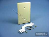 Leviton Ivory Blank Cover Wall Plate Strap Mount 86019
