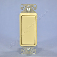 Cooper Ivory Decorator Rocker Wall Light Switch 15A Single Pole 120/277V 7501V Bulk