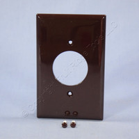 Cooper Brown 1.60" Receptacle Mid-Size 1-Gang UNBREAKABLE Wallplate 20A 30A Locking Outlet Cover PJ720B