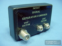 Leviton UHF/VHF FM Video Signal Combiner 75ohm Coax Cable Coaxial C5159