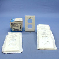 10 Leviton White "COMPUTER ONLY" Receptacle Wallplate UNBREAKABLE Outlet Covers 80703-COW
