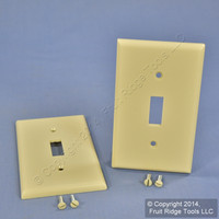 2 New Leviton Ivory EXTRA DEEP Toggle Switch Cover Wall Plate Switchplates 86301