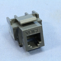 Cooper ASPIRE Silver Granite RJ12 Cat3 Snap-In Modular Voice Jack 110 Style 6-Position 9556SG