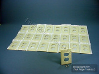 25 Leviton Almond Outlet Cover Duplex Receptacle 1-Gang Plastic Wallplates 82003