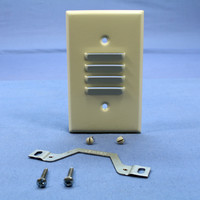 Leviton Almond 1-Gang Vertical Louvre Aisle Wallplate Accent Louver Light Cover 82080