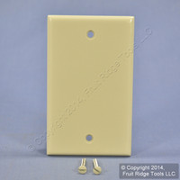 New Leviton Ivory Standard 1-Gang Box Mount Blank Plastic Cover Wallplate 86014