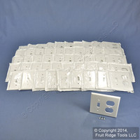 50 Leviton White Residential 2-Gang Toggle Receptacle Outlet Cover Wallplates 88005