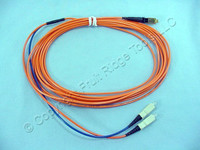 5M Leviton Fiber Optic Multi-Mode Duplex Patch Cable Cord MT-RJ SC 50 50DCM-M05