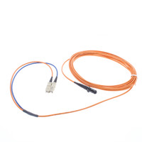 5M Leviton Fiber Optic Multi-Mode Duplex Patch Cable Cord MT-RJ SC 50 50DCM-M05