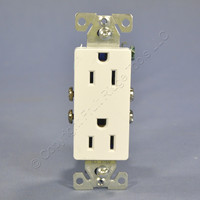 10 Cooper White Residential Duplex Outlet Receptacles NEMA 5-15R 15A 125V 270W 
