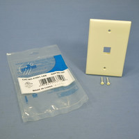 Leviton Almond Large Midway Quickport 1-Gang 1-Port Wallplate Cover 41091-1AN