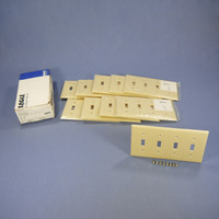 10 Eagle Ivory Standard 4-Gang Toggle Switch Cover Thermoset Wallplate Switchplates 2154V