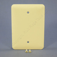 Mulberry Ivory Wrinkle 1-Gang Maxi-Size Painted Metal BLANK Cover Wallplate Box Mount 79751
