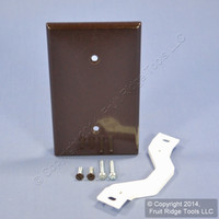 Leviton Brown Residential Grade 1-Gang Blank Cover Strap Mount Wallplate 85019