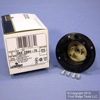 Leviton California Locking Flanged Inlet Plug Twist Lock Non-NEMA 50A 480V CS84-75