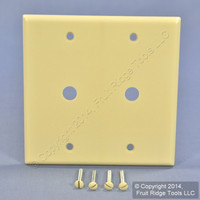 Leviton 2-Gang Ivory Phone Cable Wallplate Telephone .406" Box Mount 86062