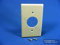 Leviton Ivory 1.406" Receptacle 1G Wallplate Single Outlet Plastic Cover 86004