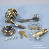 New LEFT Weslock Traditonale Bordeau 640 Weathered Pewter Keylock Lever Handle