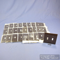 25 Leviton Brown UNBREAKABLE 2-Gang Light Switch Cover Plate Double Wallplates