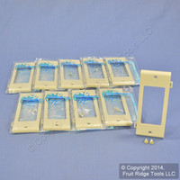 10 Leviton Ivory UNBREAKABLE Decora GFCI Device Center Panel Sectional Cover Wallplates PSC26-I