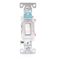 Cooper White COMMERCIAL Grade Toggle Wall Light Switch 15A 120/277V Bulk CS115W