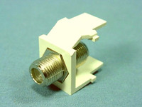 Leviton Light Almond Quickport F-Type Coaxial Video Cable Jack 75-Ohm 41084-FTF