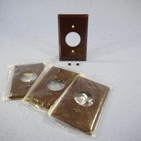 4 Eagle Brown 1.406" Receptacle Single Outlet 1-Gang Standard Thermoset Wallplate Covers 2131B