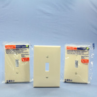 3 Leviton Light Almond UNBREAKABLE Midway Switch Cover Wallplates Thermoplastic Nylon Switchplates PJ1-A