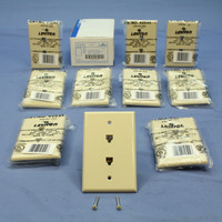 10 Leviton Ivory DUPLEX Phone Jacks LARGE Midway Wall Plate 4-Wire Telephone 40544-I