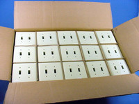 600 General Electric 2-Gang Ivory Unbreakable Nylon Toggle Switch Wall Plate Covers w/o Mounting Screws WD8105456