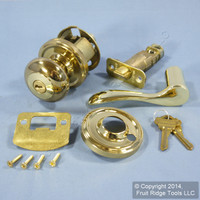 RIGHT Weslock Traditonale Impresa 640 Polished Brass Keylock Knob Bordeau Latch