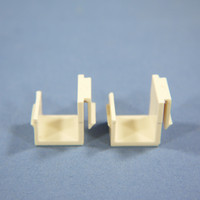 2 Cooper Almond Modular Wallplate Blank Port Filler Inserts 5550-5EA