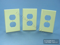 3 Leviton Ivory 1-Gang MIDWAY Receptacle Wallplates Duplex Outlet Covers 80503-I