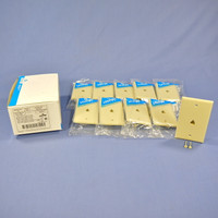 10 Leviton Ivory Flush Mount 4-Wire Telephone Jack Wallplates Type 625B4 40249-I