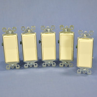 5 Leviton Almond 3-Way Decora Rocker Wall Light Switches 15A 120/277VAC Residential Grade 5603-2A