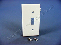 Leviton White Sectional End Toggle Switch Cover Plate Wallplate PSE1-W