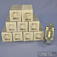 10 Leviton Ivory 4-Way COMMERCIAL Toggle Wall Light Switches 15A CS415-2I