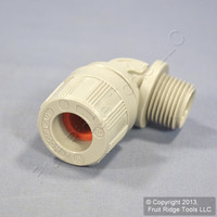 Daniel Woodhead Gray Right Angle Max-Loc Male Locknut Strain Relief Grip 1/2" NPT Thread Size .437-.500" 5531