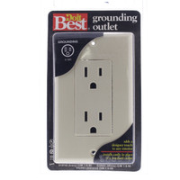 DIB Ivory Decorator Straight Blade Receptacle Duplex Outlet NEMA 5-15 15A 519745