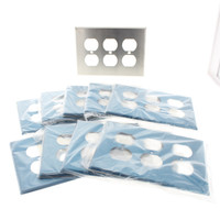 10 Leviton Non-Magnetic Stainless Steel MIDWAY 3-Gang Receptacle Wallplate Outlet Covers SSJ83-40
