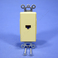 Leviton Ivory Decora 8-Wire Phone Jack Telephone Modular Outlet Wall Plate 40680-I